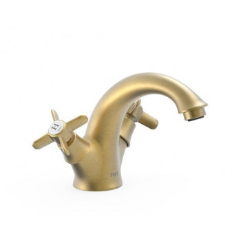 Bidet mixer Tres-Clasic two-handle - brass antyczny matt
