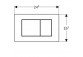 Flush button uruchamiający Geberit Sigma40 do spłukiwania dwudzielnego, rectangular, glass - piaskowy szary