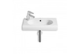 Washbasin Roca Meridian Compacto wall mounted, 60x32 cm, with tap hole on the left stronie, white