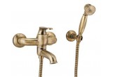 Bath tap with shower set Omnires Art Deco - antique bronze
