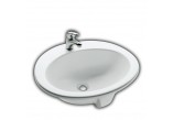 Washbasin Hatria Ovaline Y0F4 60x52 cm, 3 hole, white