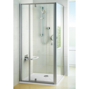 Ścianka stała PPS-80 Ravak Pivot, biała + transparent- sanitbuy.pl