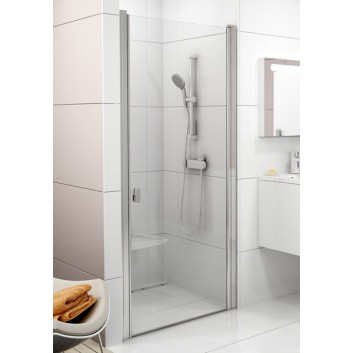 Drzwi wnękowe CSD1-80 Ravak Chrome jednoelementowe, białe + transparent- sanitbuy.pl