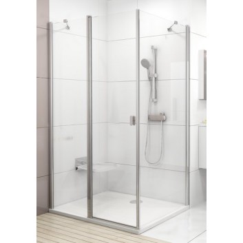 Ścianka stała CPS-80 Ravak Chrome, biała + transparent- sanitbuy.pl