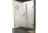 Door shower i panel fixed BSDPS 110x80 L Ravak Brilliant z wejściem z przodu - left version, chrome + transparent