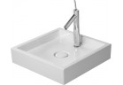 Washbasin Duravit Starck 1 polished, countertop washbasin, 47x47 cm, without hole, White Alpin