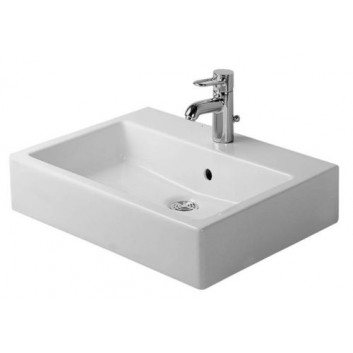 Umywalka Duravit Vero z półką na baterię 600 x 465 mm, szlifowana, jeden otwór na baterię- sanitbuy.pl