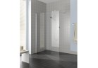 Shower enclosure Kermi Filia XP Walk-in Wall z podporą ścienną, szer. 75 cm, wys. 200 cm, stabilizator - 45°, silver profile, glass transparent
