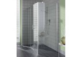 Ściana boczna do door z fixed panels Kermi Filia XP, szer. 75 cm, wys. 200 cm, silver profile, glass transparent 