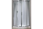 Shower cabin Novellini Lunes r semicircular 90 cm with 2 sliding wings, silver profile, glass transparent