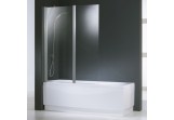 Parawan nawannowy Novellini Aurora 2 - 120x150 cm, silver profile, glass transparent
