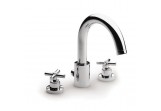 Washbasin faucet Roca Loft with pop-up waste, chrome