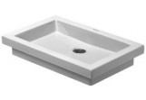 Washbasin Duravit 2nd Floor countertop 58x42 cm, without hole with coating WonderGliss.
