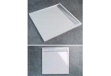 Shower tray z conglomerateu SanSwiss Ila square 800x800mm, white