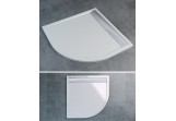 Shower tray z conglomerateu SanSwiss Ila angle 800x800mm, white