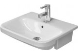  Semi-recessed washbasin, Duravit DuraStyle, 55x45 cm, 1-hole, White Alpin WonderGliss