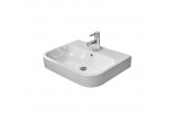 Umywalka stawiana na blat, Duravit Happy D. 600 mm, 1-otworowa, Biały Alpin WonderGliss- sanitbuy.pl