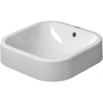 Umywalka stawiana na blat, Duravit Happy D. 400 mm, bezotworowa, Biały Alpin- sanitbuy.pl