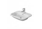 Countertop washbasin, Duravit Happy D. 60 cm, 1-hole, White Alpin