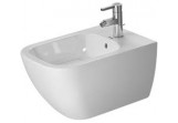 Back to wall bidet, Duravit Happy D.2, 365x570, 1-otworowy, White Alpin