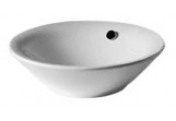 Washbasin Duravit Starck 1, countertop washbasin, o średnicy 53 cm, bezotworowa, White Alpin WonderGliss