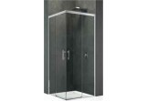 Corner shower cabin Novellini Kali A-H right/left, zakres regulacji 96-97,5 cm, silver profile, transparent glass