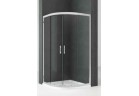 Quadrant shower enclosure Novellini Kali r 80, zakres regulacji 77-80, silver profile, transparent glass WIESZAK GRATIS