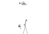 Shower set Flat - Tres with concealed mixer, with shower head o średnicy 225 mm