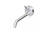 Washbasin faucet Zucchetti Isystick wall mounted, dł. 166 mm, chrome, concealed, el. zewnętrzny