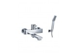 Bath tap with shower set Omnires Darling wall mounted spout 18cm - chrome