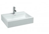 Wall-hung washbasin Laufen Living City 60x46x15,5 cm with tap hole, white 