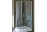 Quadrant shower enclosure dwuskrzydłowa Novellini Young 2.0 R2 LUX, zakres regulacji 77,5-79,5 cm, profil chrome, transparent glass