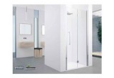 Door shower for recess installation Novellini Young 2.0 1BS folding, zakres regulacji 77-81 cm, profil chrome, transparent glass, left version