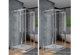 Drzwi do wnęki Dolphi Radaway Premium Plus DWD 1800 mm podwójne, przesuwne, szkło przejrzyste- sanitbuy.pl