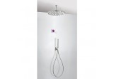 Shower set thermostatic, elektroniczny Tres, overhead shower ceiling round 