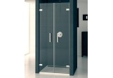 PYTAJ O RABAT ! Door SanSwiss / Ronal PUR2, two-piece for recess installation do 1250 mm, height 2000 mm, chrome, glass transparent