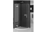 Quadrant shower enclosure Sanswiss PUR p3p door 1-piece, left 80 cm, profil chrome, glass transparent (montaż z profilem)