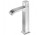 Washbasin faucet standing Tres Cuadro-Tres single lever z kaskadową wylewką i pokrętłem, chrome 
