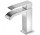 Washbasin faucet Tres Cuadro, height 16 cm, with waste, chrome