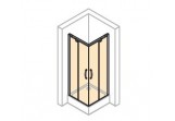 Corner shower cabin door sliding Huppe Aura 80x80 cm, wys. 190 cm,profil chrome eloxal, transparent glass