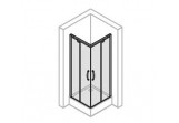 Corner shower cabin door sliding Huppe Aura 100x100 cm, wys. 200 cm, profil chrome eloxal, transparent glass