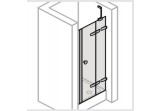 Door for recess installation Huppe Enjoy PURE bezramowe right, chrome eloxal, transparent glass