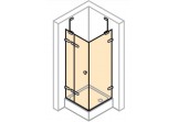 Cabin swing door left with side panel Huppe Enjoy PURE, chrome eloxal, transparent glass