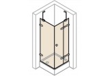 Cabin swing door right with side panel Huppe Enjoy PURE, chrome eloxal, transparent glass