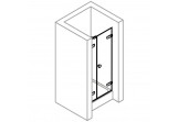 Swing door right with fixed panel w lini Huppe Enjoy PURE, profil chrome eloxal, transparent glass