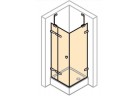 Cabin swing door left with side panel Huppe Enjoy PURE, chrome eloxal, transparent glass with coating Anti -Plaque