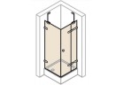 Cabin swing door right with side panel Huppe Enjoy PURE, chrome eloxal, transparent glass with coating Anti -Plaque