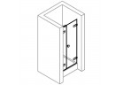 Swing door right with fixed panel w lini Huppe Enjoy PURE, chrome eloxal, transparent glass with coating Anti -Plaque