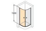 Door shower Huppe Design Pure- swing, szer. 80 cm