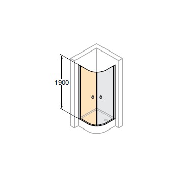 door shower huppe design 501 - swing, w. 800mm- sanitbuy.pl